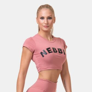 Dámské tričko Crop Top Sporty Hero Old Rose XS - NEBBIA
