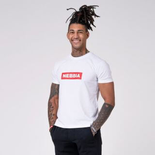 Pánské tričko Basic White M - NEBBIA