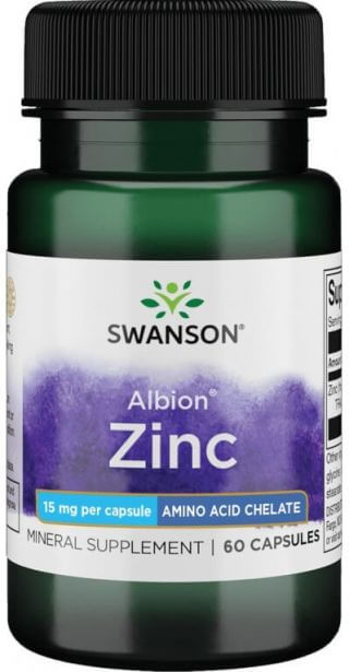 Swanson Albion Zinc 15 mg 60 kapslí